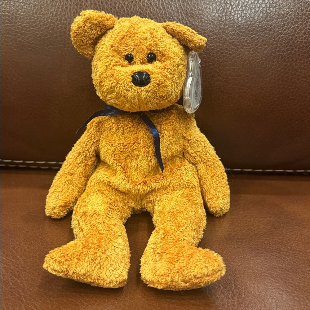 Ty Original Beanie Baby “Fuzz” the Bear Retired Vintage Stuffed Plush
